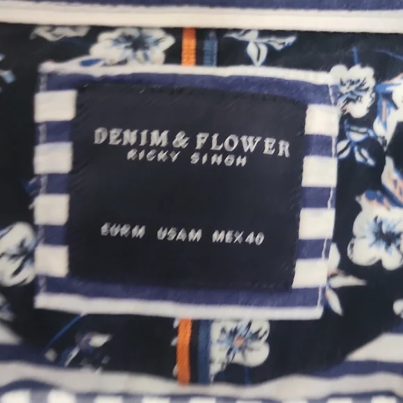 Denim & Flower Navy and White Striped Shirt - Picture 3 of 5